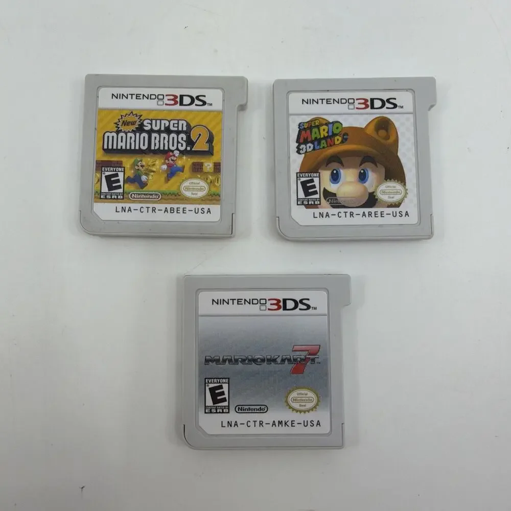 Mario 3DS Games Lot Bundle - Mario Kart 7, 3D Land, Super Mario Bros. 2 Tested
